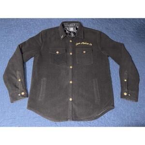 Loser Machine Co LMC Jacket Mens M Black Fleece Lined Button Up Workwear